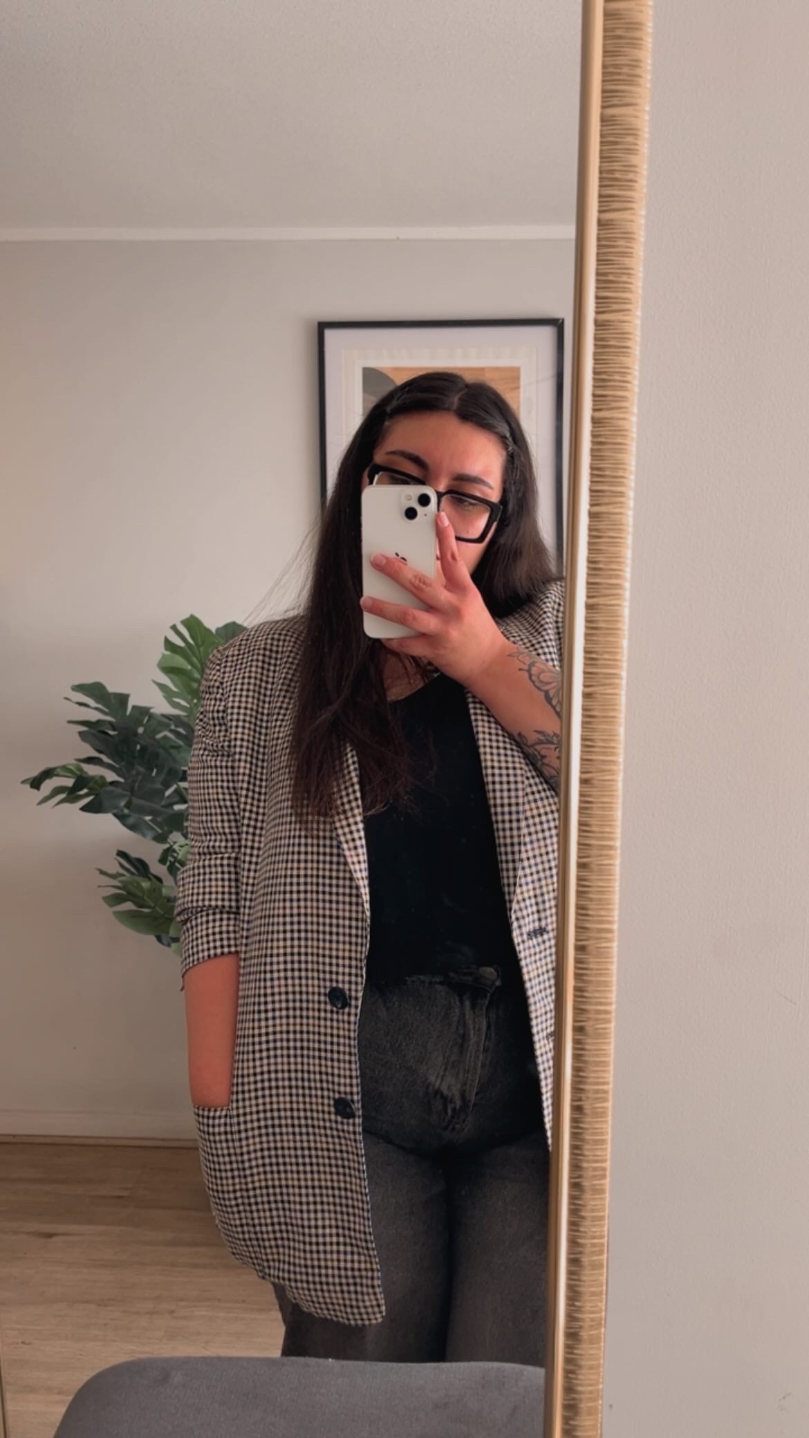 Blazer cuadrillé XL