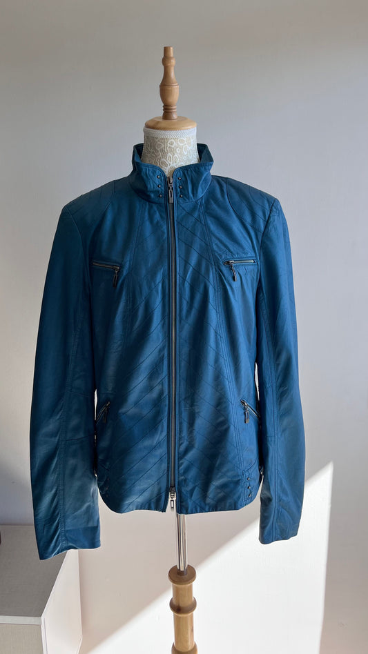 Chaqueta Eco cuero turquesa M