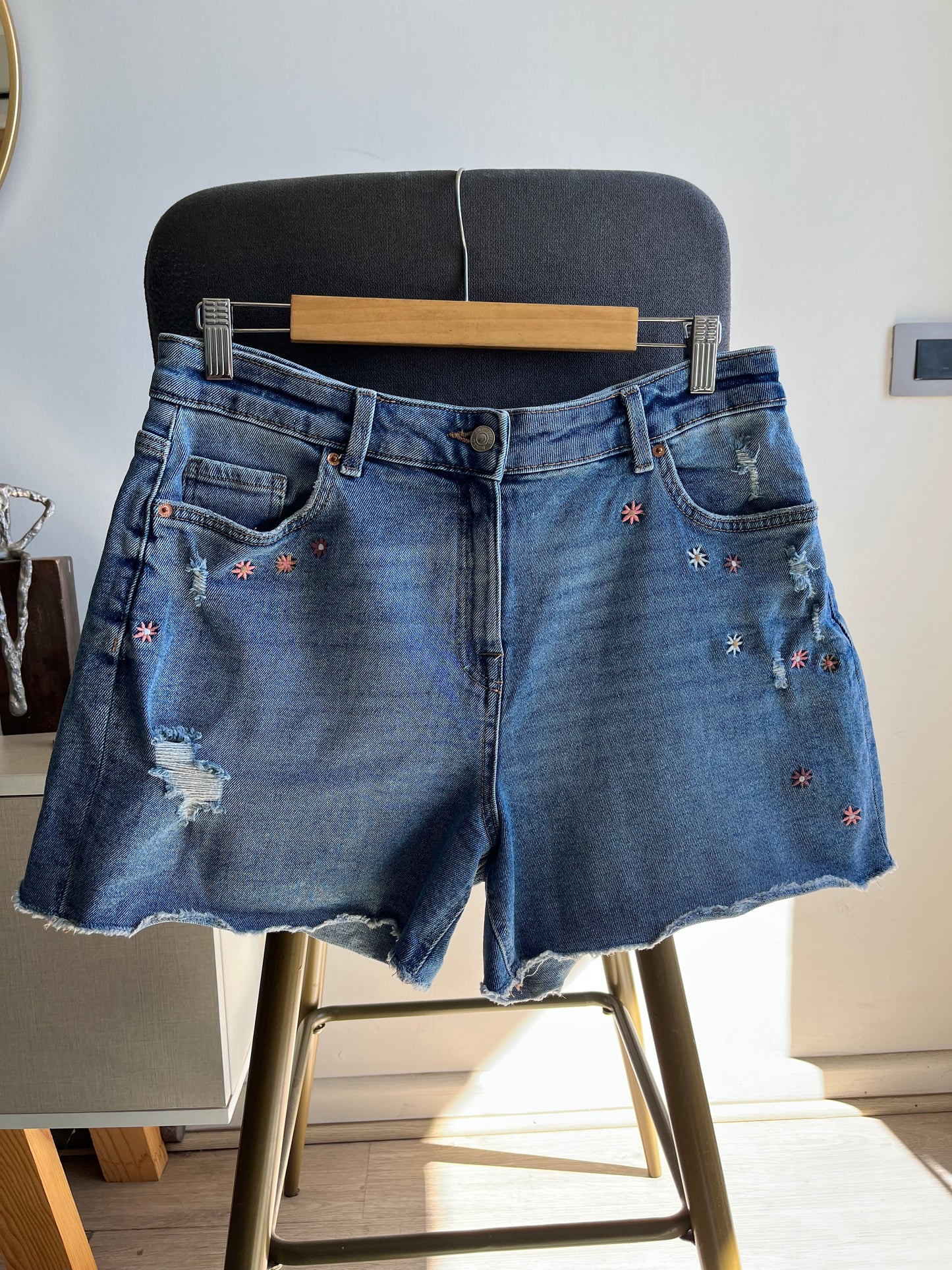 Shorts Flores bordadas 44
