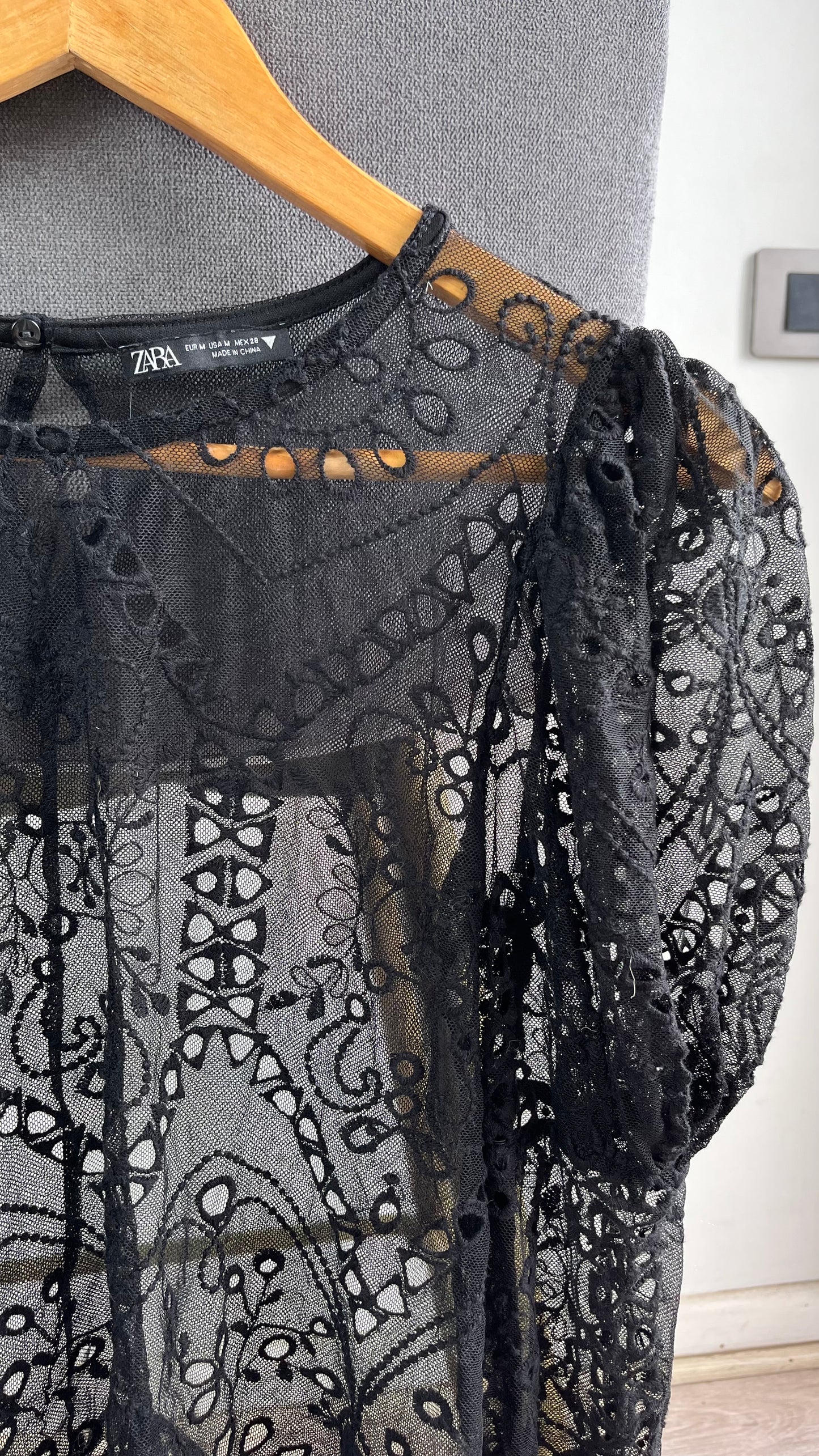Blusa Transparencia Zara M