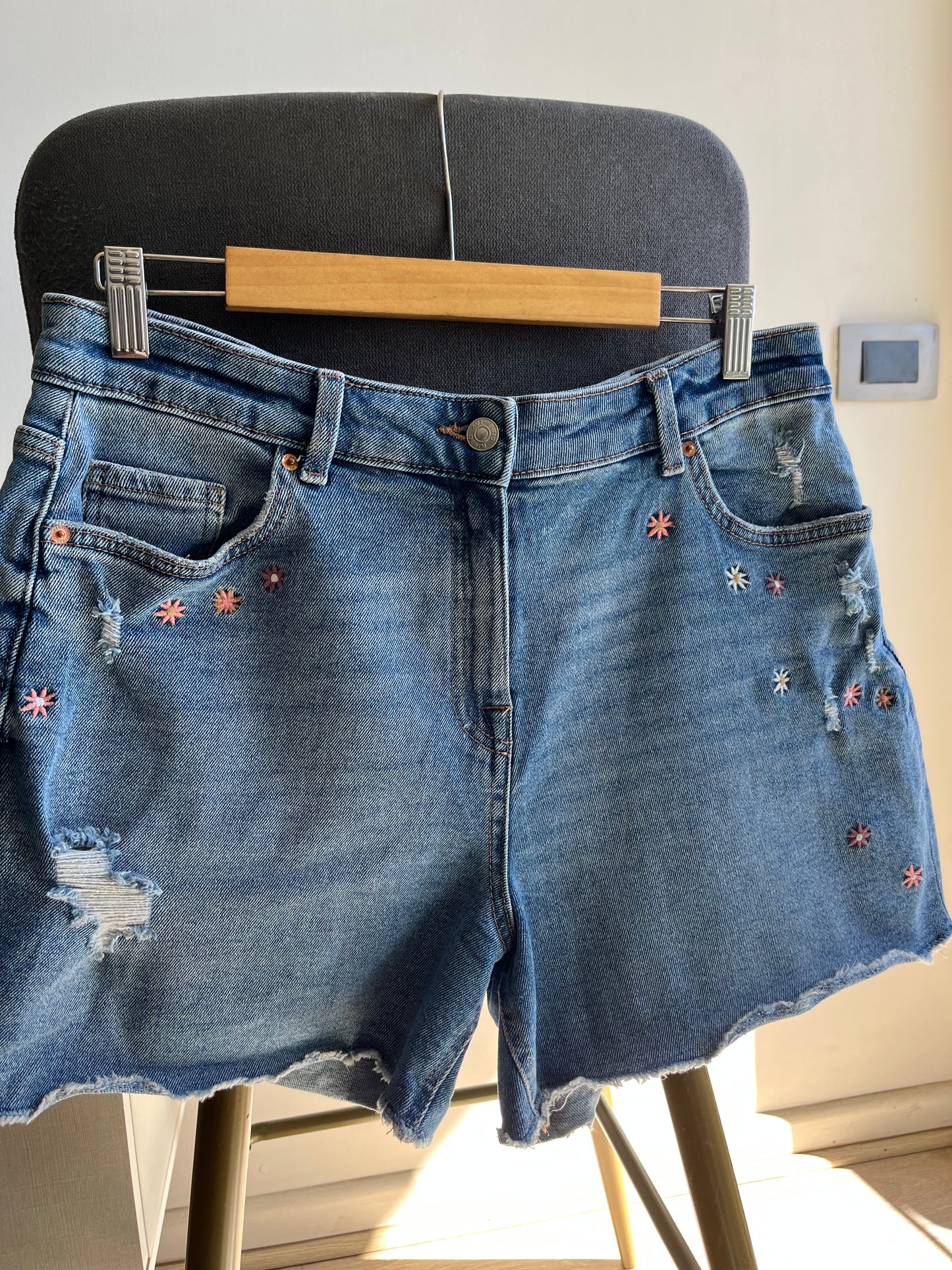 Shorts Flores bordadas 44